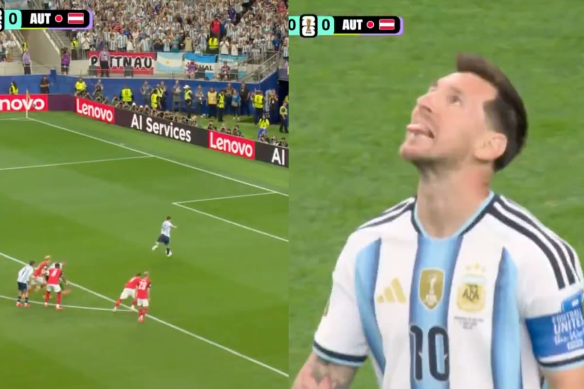 Lionel Messi falló ante Austria. Foto: Captura.
