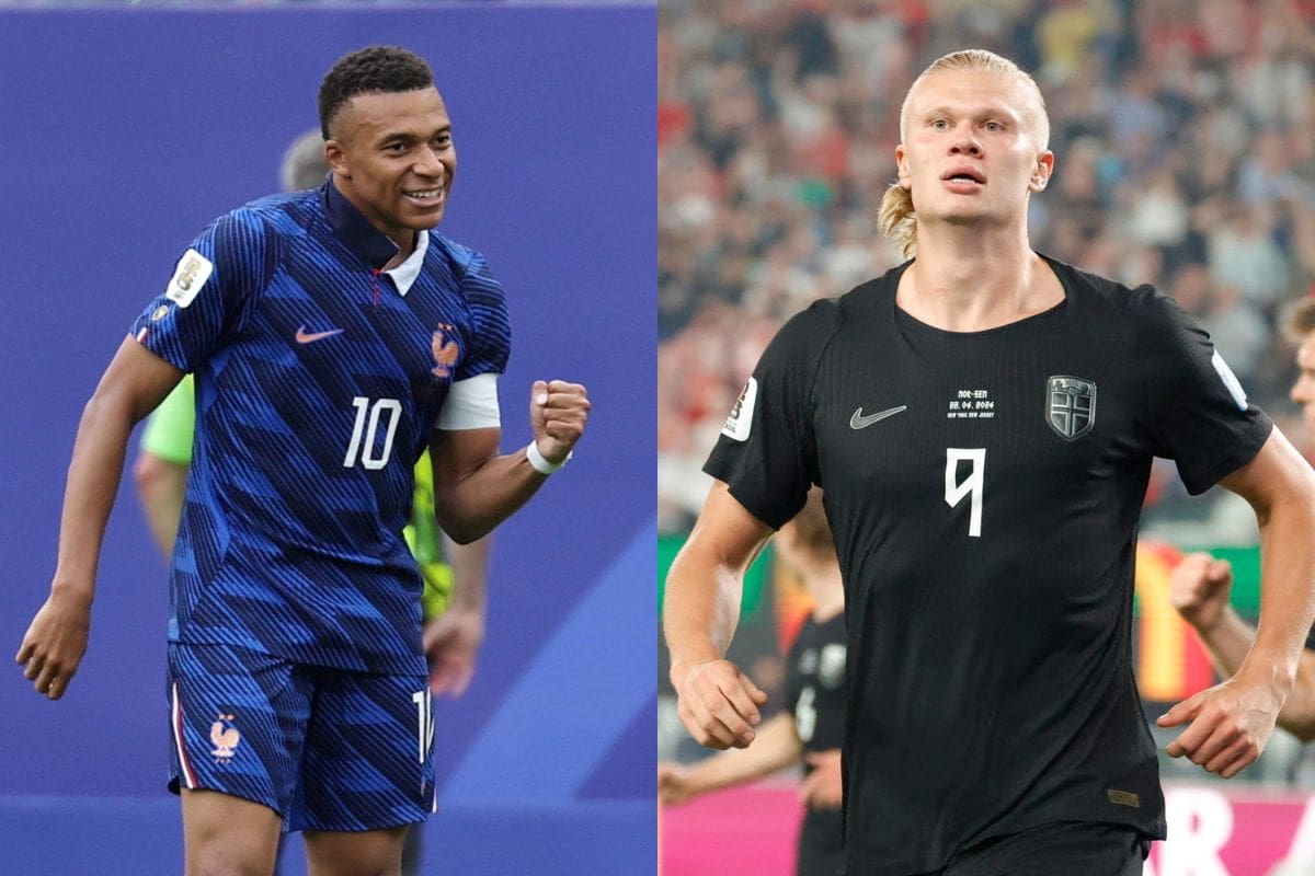 Kylian Mbappé y Erling Haaland estarán frente a frente esta tarde. Foto. EFE.