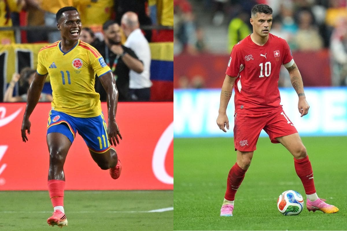 Colombia y Suiza, dos equipos invictos que chocan en octavos de final. Fotos: EFE.