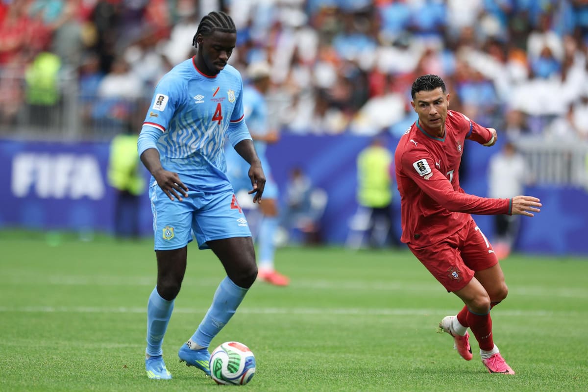 Cristiano Ronaldo en el partido ante la República Democrática del Congo. Foto: EFE.