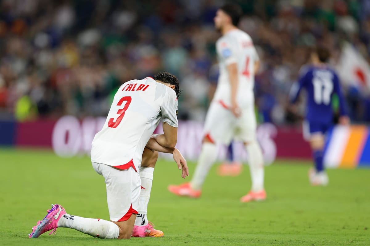 Selección de Túnez, luego de la derrota ante Japón. Foto: EFE.
