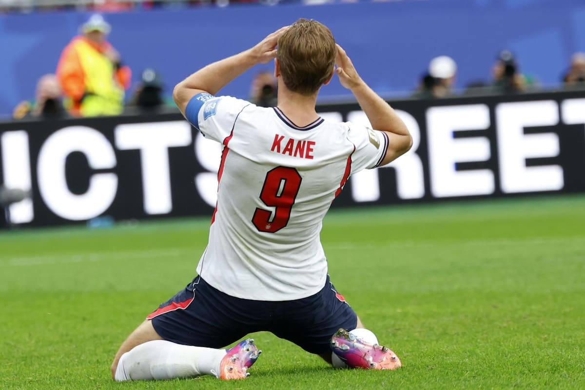 Harry Kane, tras fallar una ocasión inmejorable en el Inglaterra vs. Ghana. Foto: EFE.
