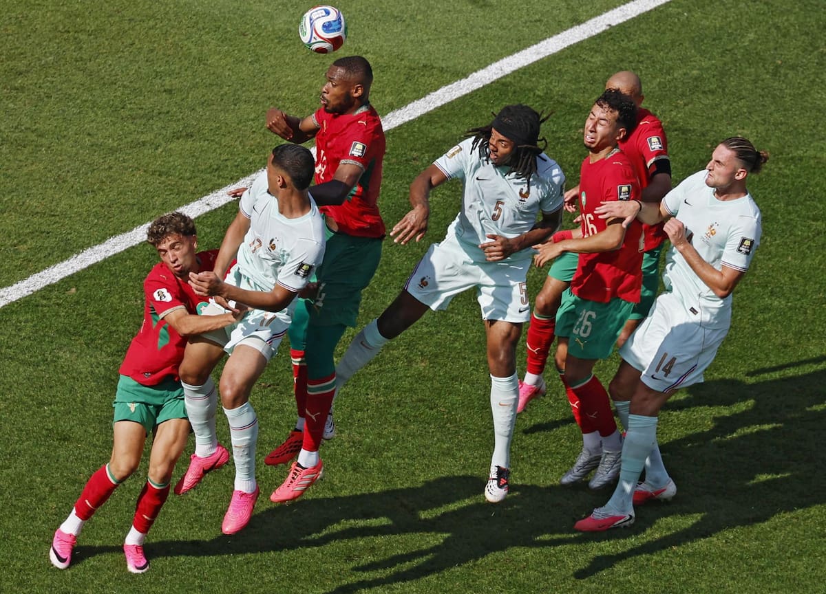 Francia enfrenta a Marruecos en Boston. Foto: EFE.