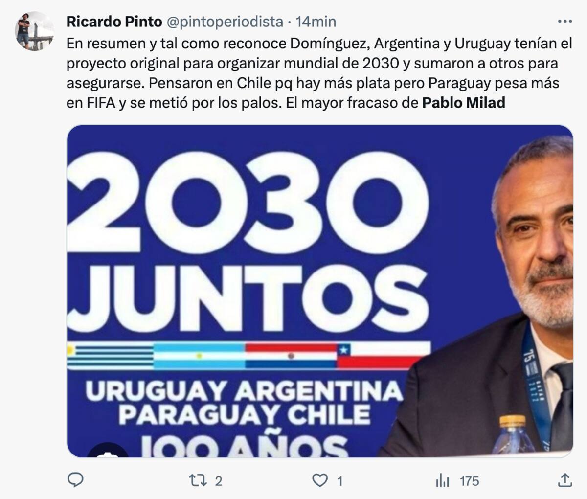 Hinchas de La Roja lapidan a Pablo Milad, presidente de la ANFP.
