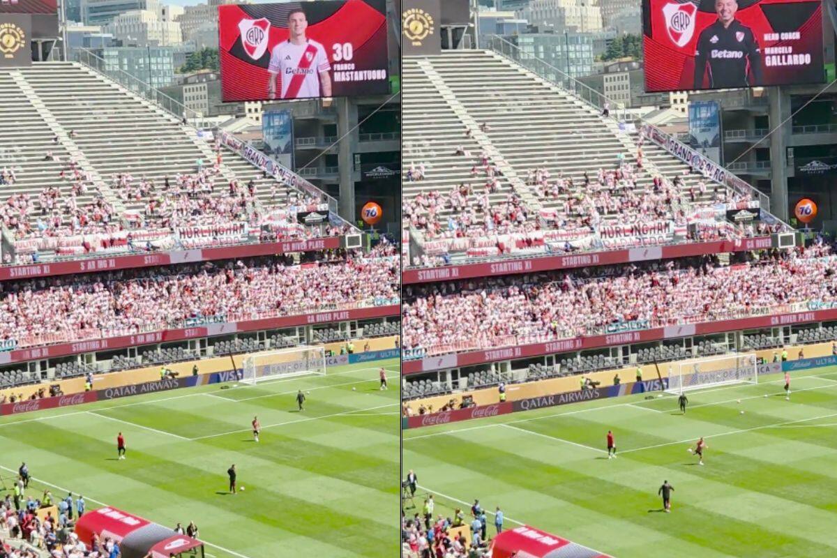 Así se veía el Estadio Lumen Field de Seattle, para el partido River Plate vs. Urawa Red Diamonds.