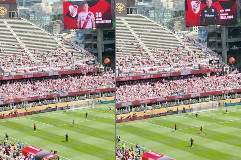 Así se veía el Estadio Lumen Field de Seattle, para el partido River Plate vs. Urawa Red Diamonds.
