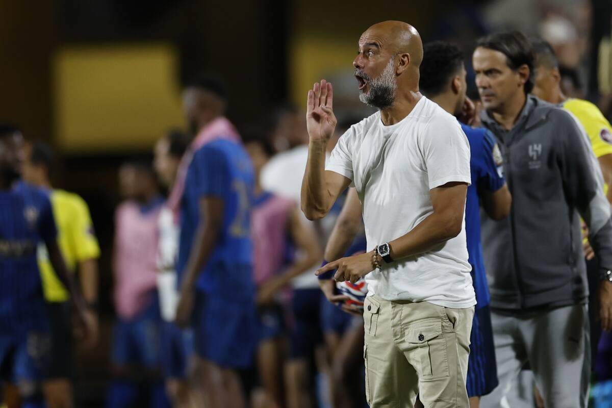 Pep Guardiola no puede creer la eliminación del City. EFE