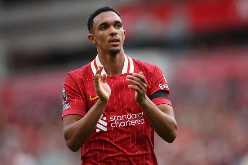 El inglés Trent Alexander-Arnold es una figura a nivel mundial. Campeón de todo con el Liverpool, hoy milita en el Real Madrid. Foto: EFE.