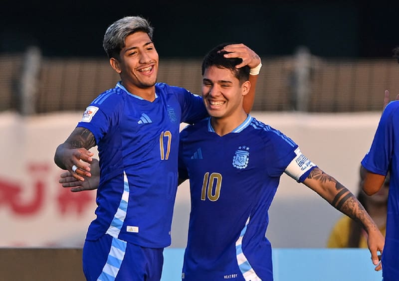 Argentina goleó a Haití por 7-0. Foto: AFA