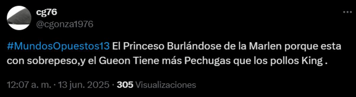 Algunas de las furiosas reacciones en contra de Princeso y Yoan por sus burlas hacia Marlen Olivari.