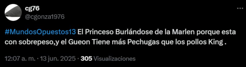 Algunas de las furiosas reacciones en contra de Princeso y Yoan por sus burlas hacia Marlen Olivari.