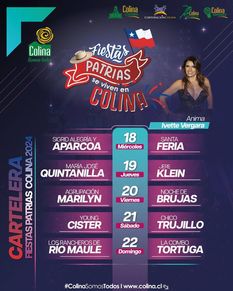 Parrilla del evento en Colina.