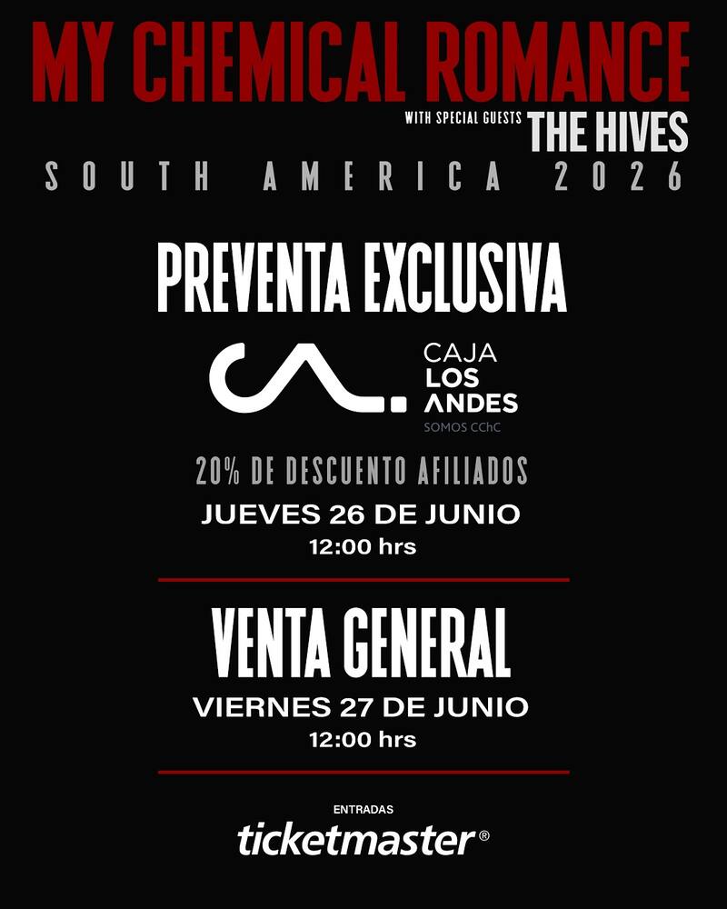 La banda ofrece un 20% de descuento en las entradas.
