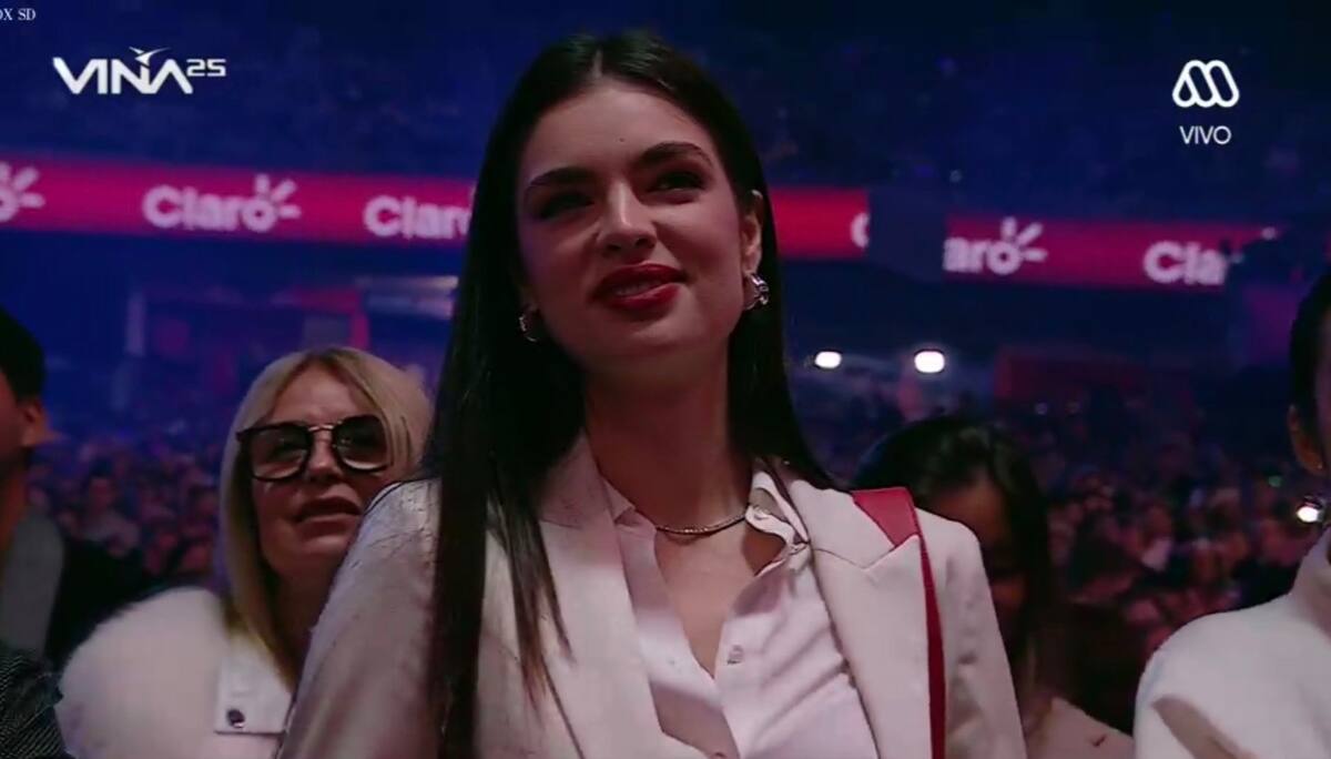 La modelo estuvo presente en la Quinta Vergara viendo a su esposo.