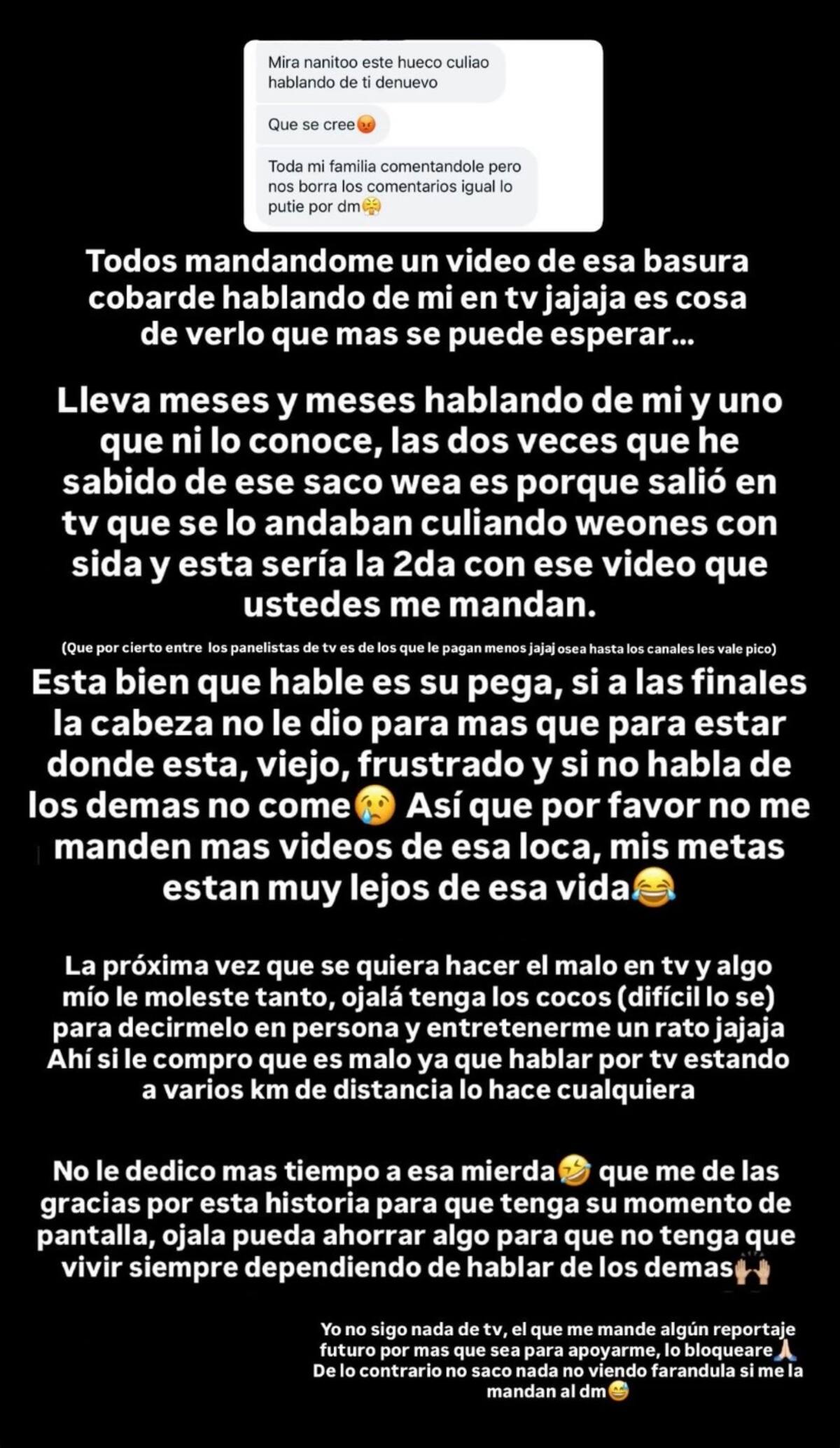 El empresario se lanzó sin filtro contra Sergio Rojas.