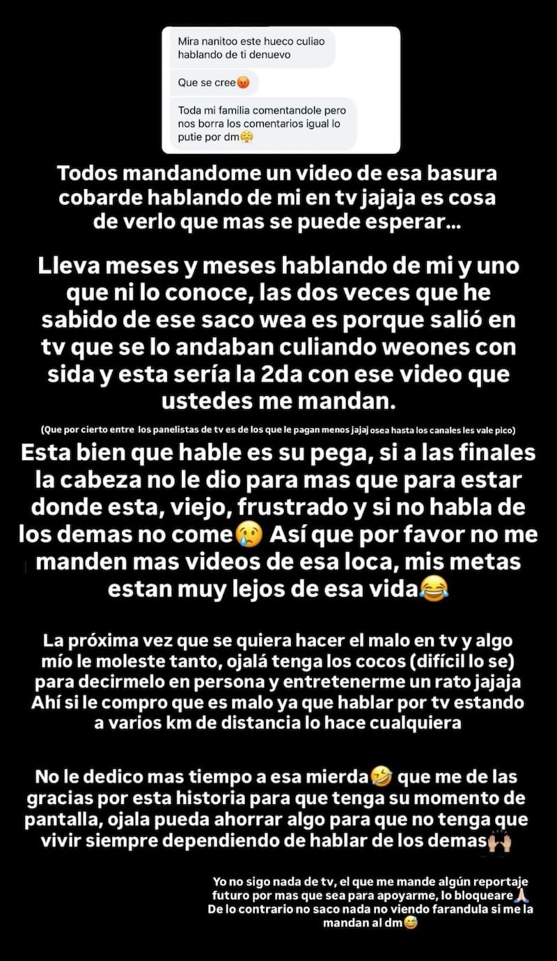 El empresario se lanzó sin filtro contra Sergio Rojas.