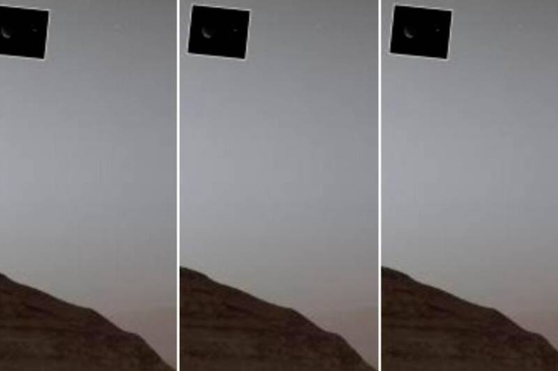 Rover Curiosity logra la primera imagen de la Tierra y Fobos.