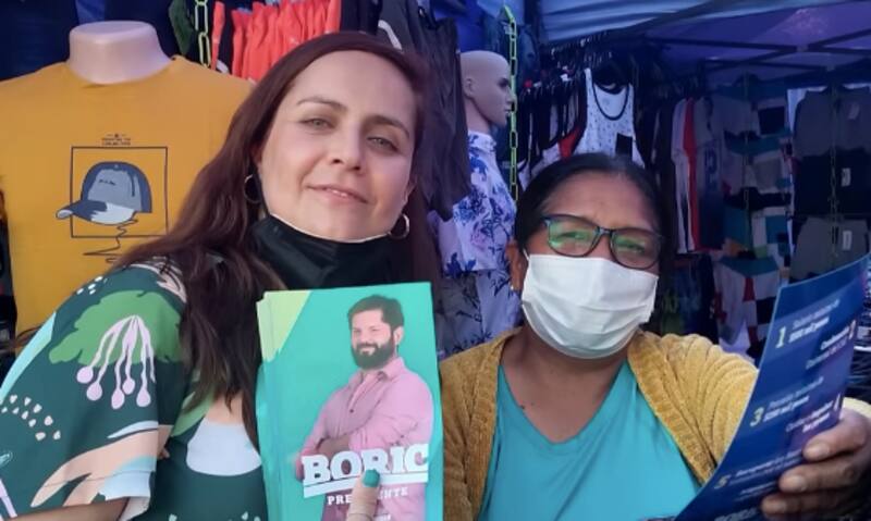 Natalia Valdebenito participó activamente de la campaña política presidencial de Gabriel Boric.