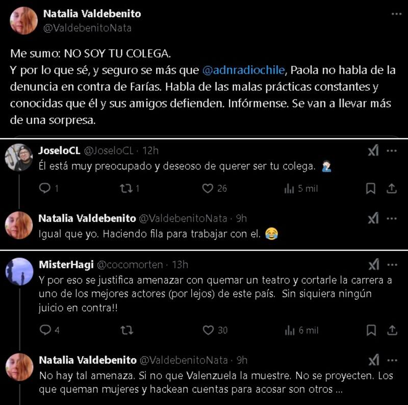 La comediante se lanzó contra Gonzalo Valenzuela. Créditos: X