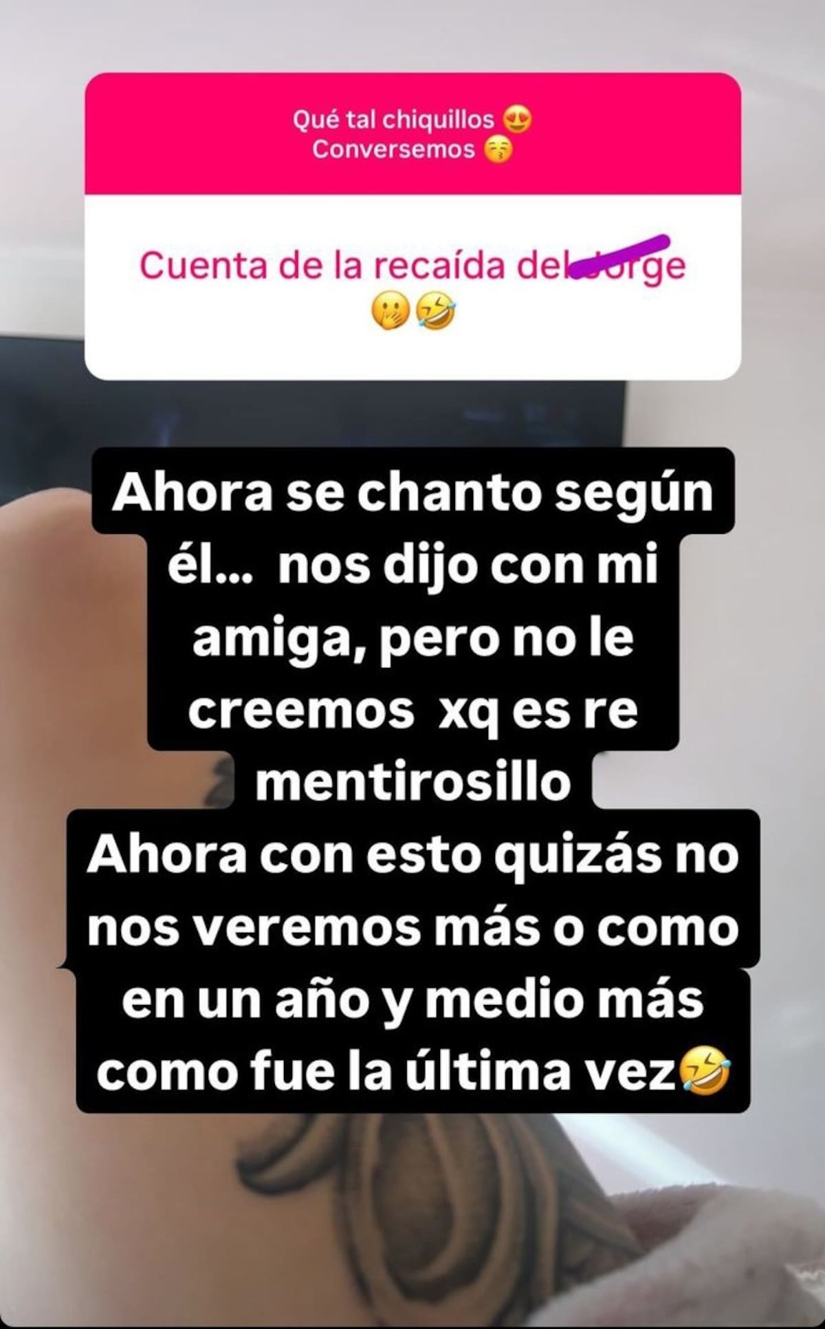 Natthy Chilena sigue hablando de Jorge Valdivia. Créditos: Instagram
