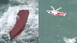 VIDEO | Impactantes imágenes aéreas del trágico volcamiento de un buque surcoreano: Hay 8 fallecidos