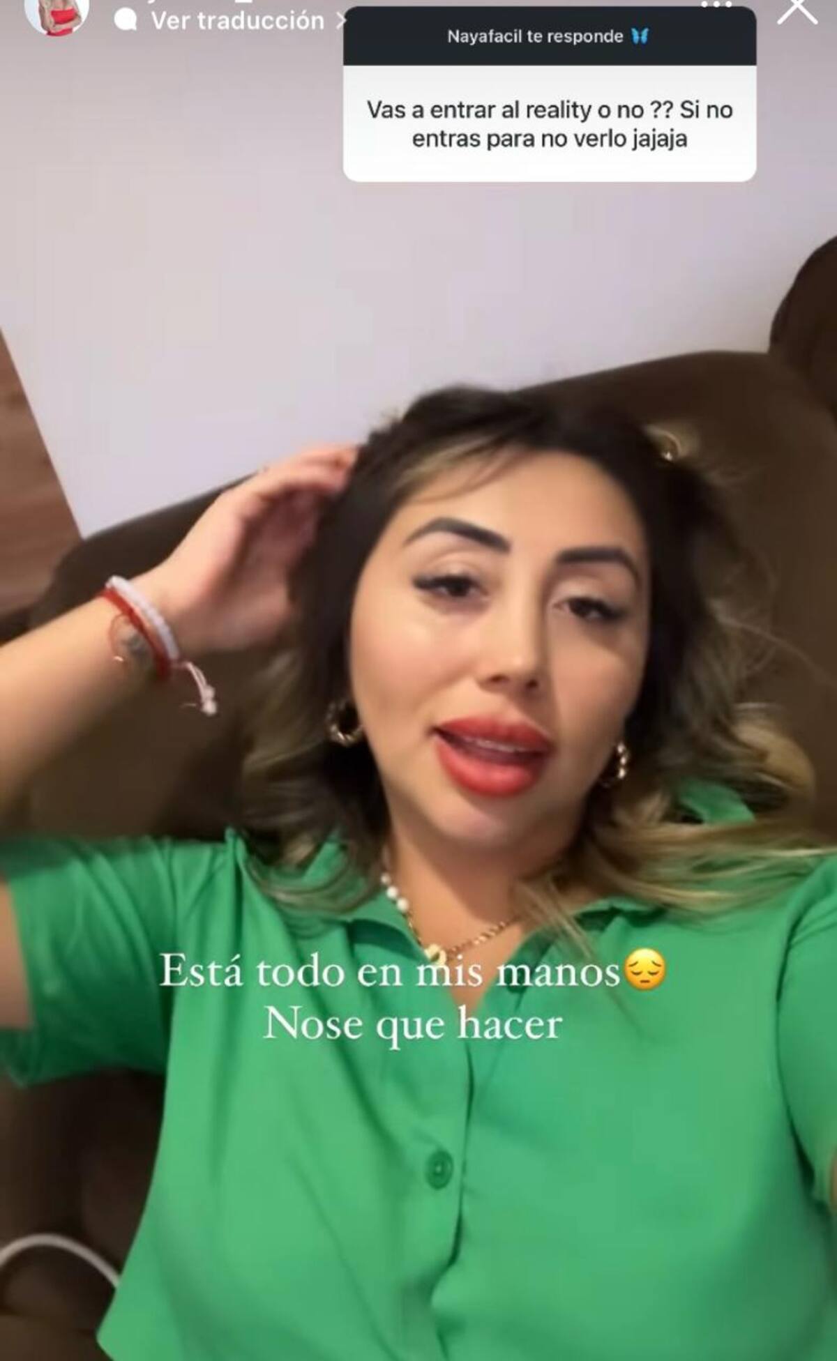 Naya Fácil habla de su ingreso al reality.