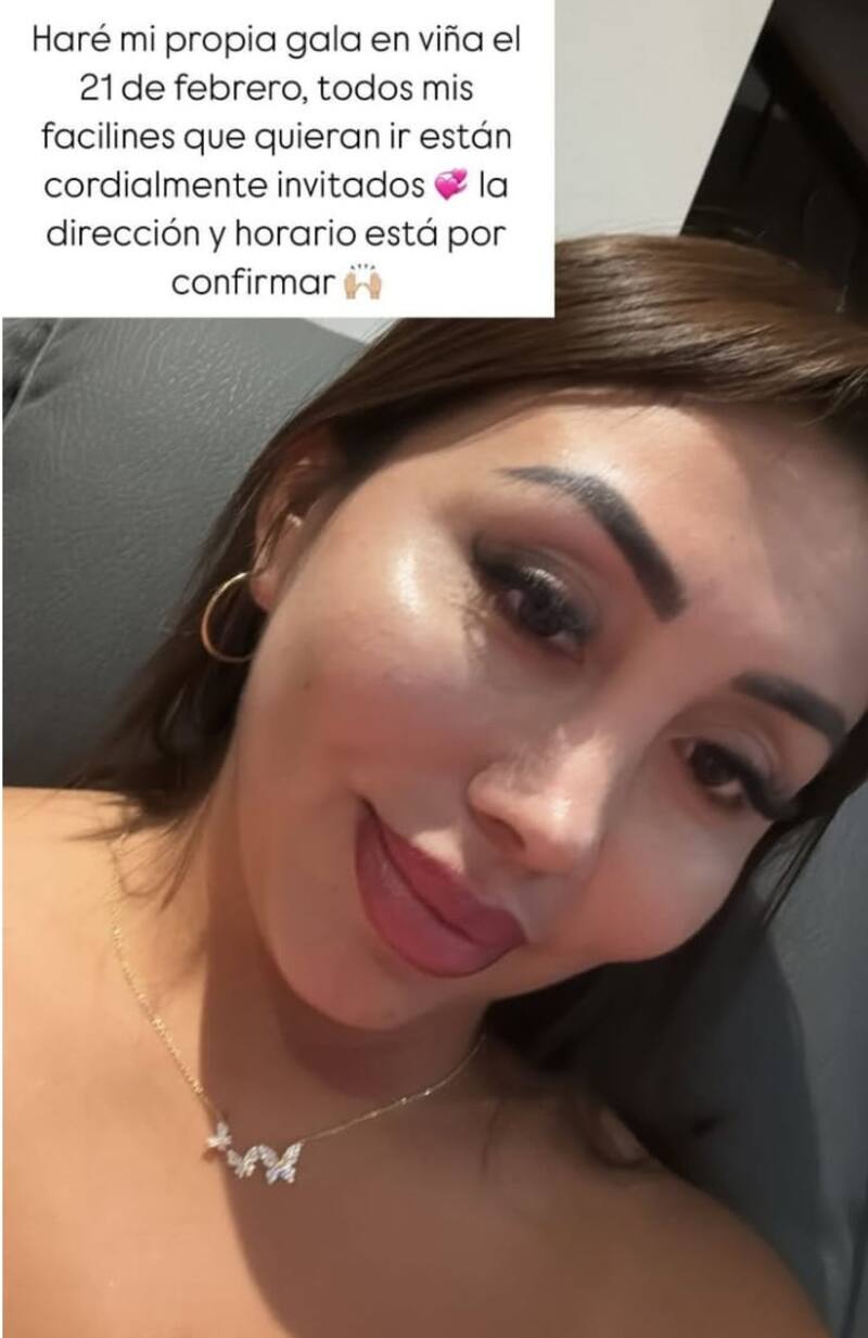 La influencer organizará un evento en Viña del Mar. Créditos: Instagram