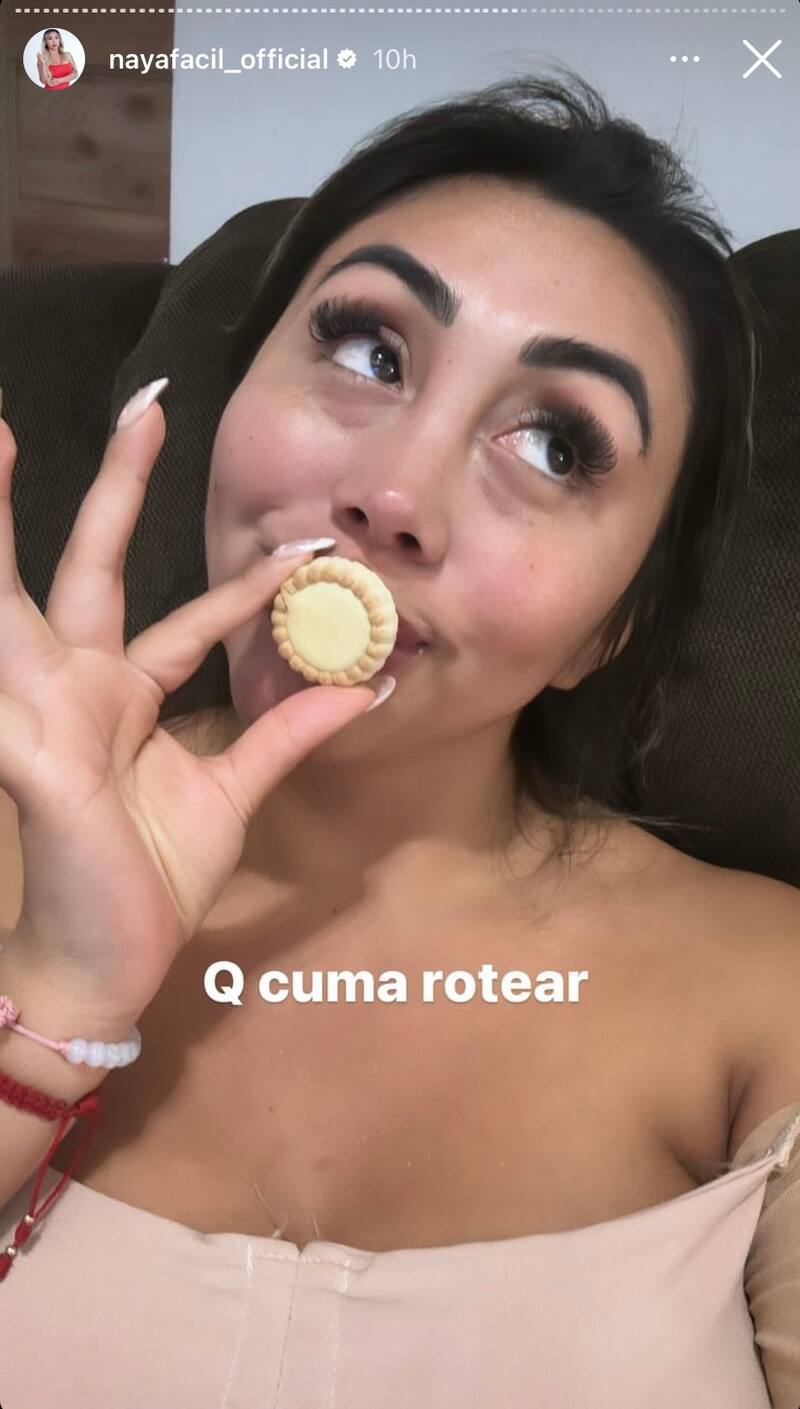 Naya Fácil y su reacción tras el comentario de Teresa Marinovic.