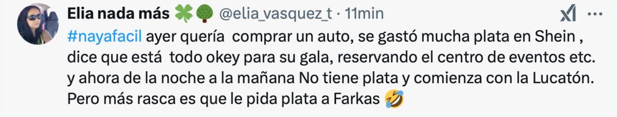 La infuencer se llenó de críticas.