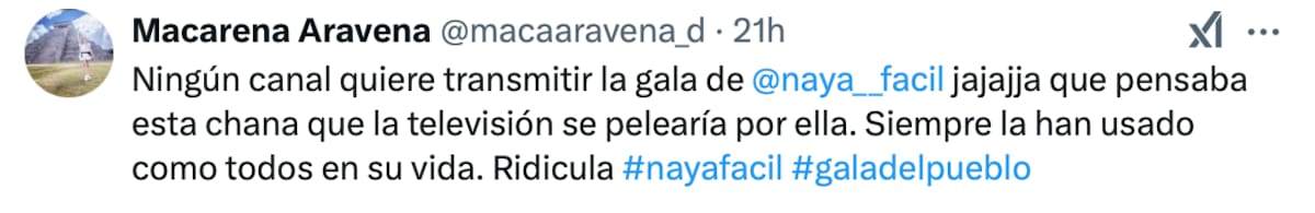 La infuencer se llenó de críticas.