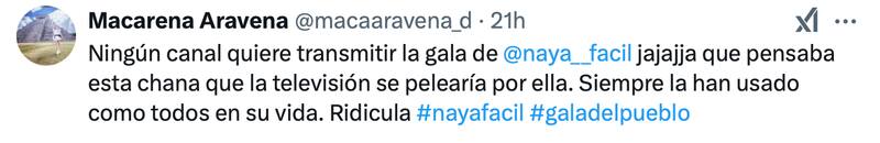 La infuencer se llenó de críticas.