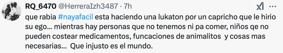 La infuencer se llenó de críticas.