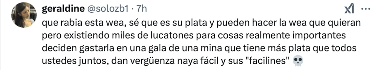 La infuencer se llenó de críticas.