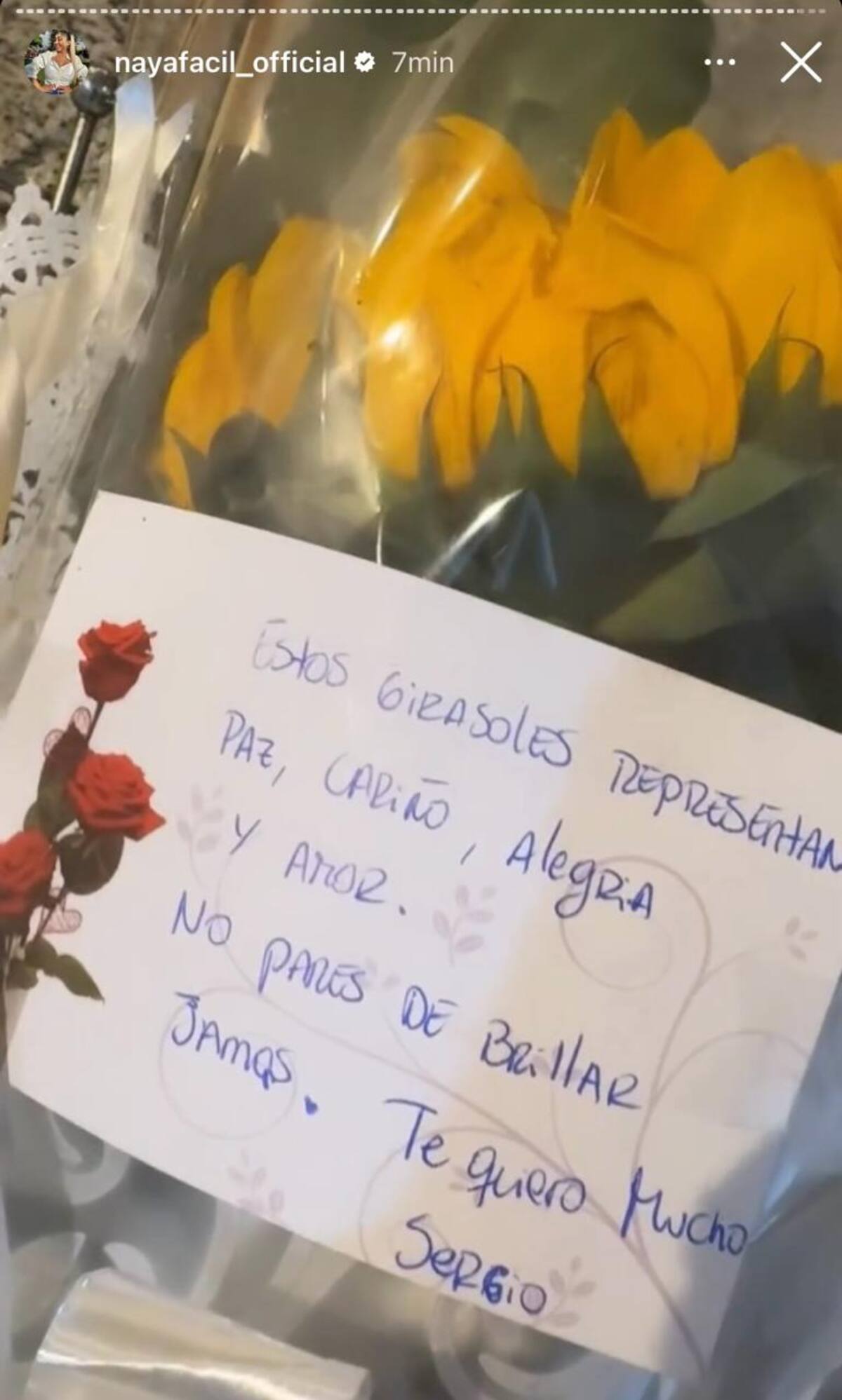 El mensaje que recibió Naya Fácil de su ex pareja.