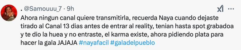 La infuencer se llenó de críticas.