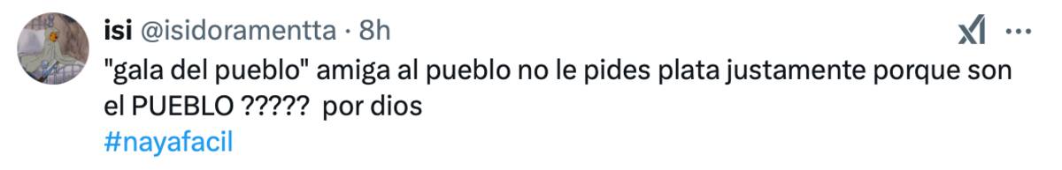 La infuencer se llenó de críticas.