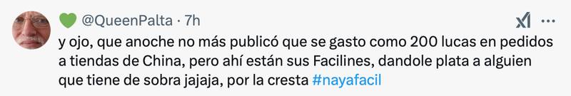 La infuencer se llenó de críticas.