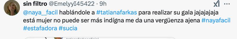 La infuencer se llenó de críticas.