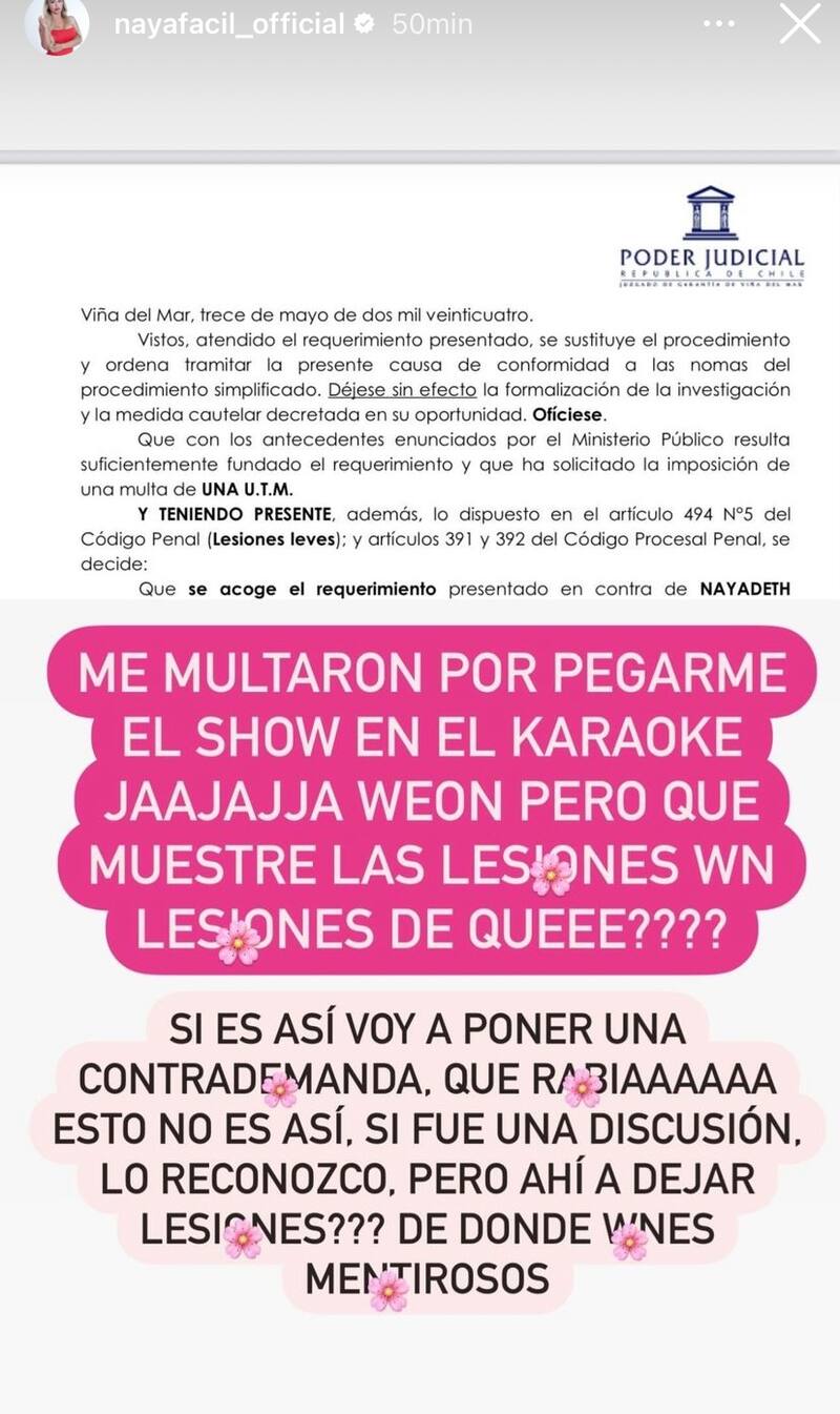 Naya Fácil se descarga tras resolución de su caso.