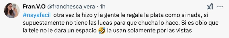 La infuencer se llenó de críticas.