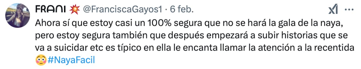 La infuencer se llenó de críticas.