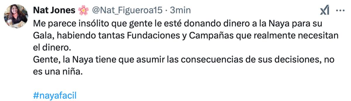 La infuencer se llenó de críticas.