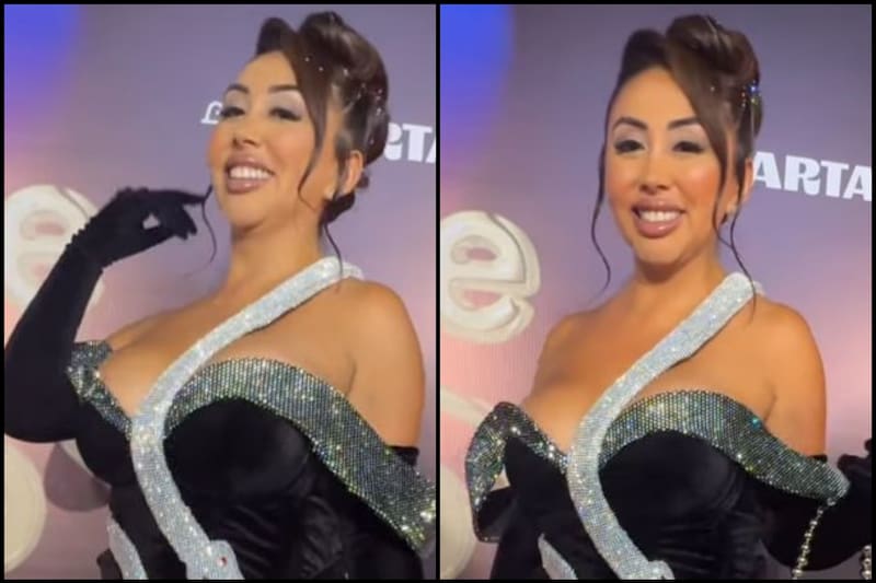 desfiló en la alfombra roja de los Copihue de Oro.