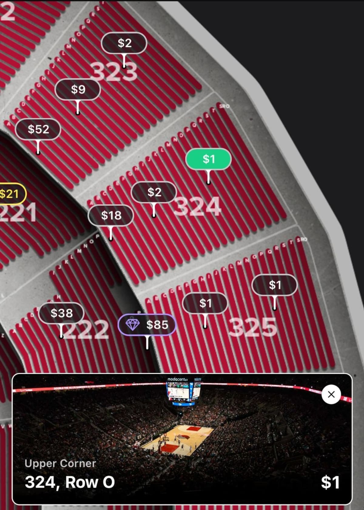 Portland y Miami disputaron un partido con entradas a un increíble valor.
