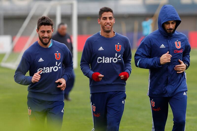 Nelson Espinoza junto a Johnny Herrera y Fernando de Paul en Universidad de Chile.