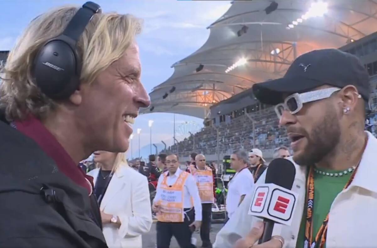 Neymar visitó el Gran Premio Baréin de F1 y recordó a Lionel Messi: “Ojalá volvamos a jugar”