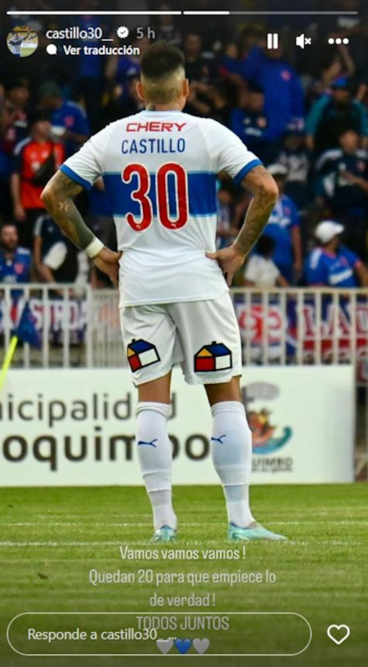 Nicolás Castillo compartió sus sensaciones en Instagram