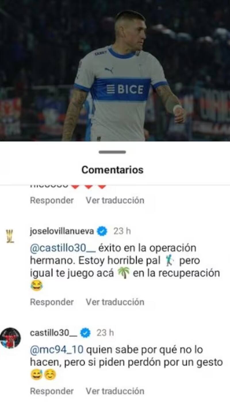 Nicolás Castillo cuestiona a la UC por no actuar frente a agresiones contra los jugadores.