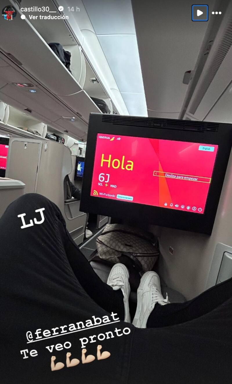 compartió en Instagram una postal de su viaje a España.