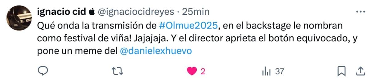 Vivió desliz en el Festival del Huaso de Olmué.
